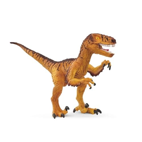 Image of SCHLEICH Dinosaurs - 7", Realistic Velociraptor Dinosaur Toy. Detailed Dino Action Figure with Movable Jaw for Boys and Girls. Fun, Imaginative Play Figurine Dinos - Cool Toys for Kids Ages 5+, 15045