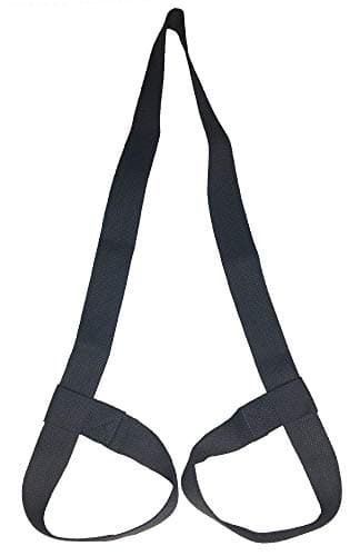 Image of Riarbronee Yoga Mat Carrying Strap Sling，Adjustable Loops for all Mat Sizes（Mat not included） (Black)