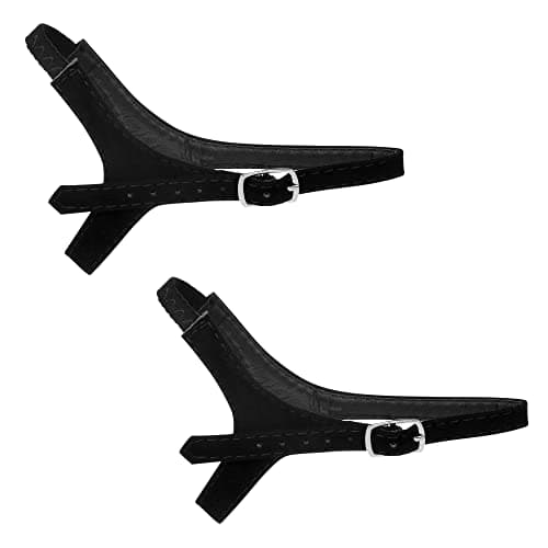 Image of Allegra K Women's Detachable Adjustable Shoe Straps Belts Bands for Holding Loose High Heels 20.5cm/8.07" Suede Black