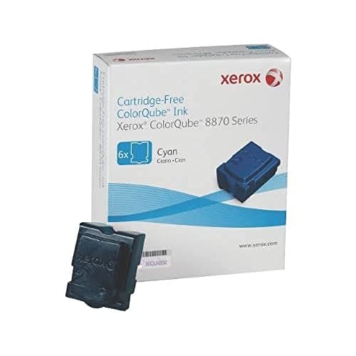 Image of Xerox ColorQube 8870/8880 Cyan Solid Ink (6 sticks, 17,300 Pages) - 108R00954