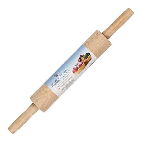 Image of Tala FSC Certified Beechwood Revolving Rolling Pin, Multi-Colour, 10A30090