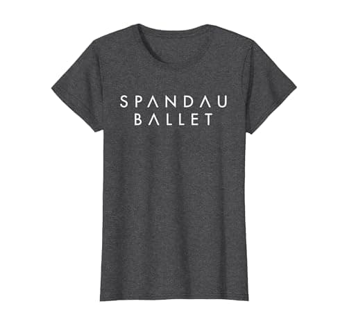 Image of Spandau Ballet Official White Logo T-shirt T-Shirt, Women, Dark Heather Grey, Medium