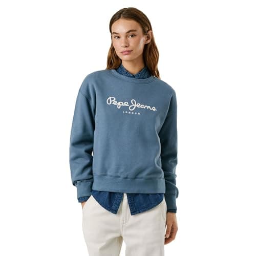 Image of Pepe Jeans Women's BADDY Sweatshirt, Blue (DRILL BLUE), L