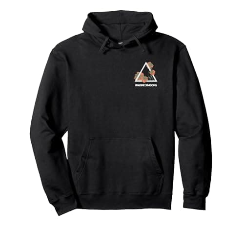 Image of Imagine Dragons Floral Prism Pullover Hoodie, Adult Unisex, Black, Large
