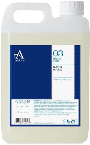 Image of Arran Sense of Scotland Apothecary Seaweed & Sage Hand Wash Eco Refill (2 Litre) Invigorating Liquid Soap with Essential Oils for Reusable Dispensers