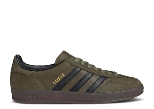 Image of adidas Gazelle Indoor Men's Sneaker's, Focus Olive/Core Black/Gum, Size 11