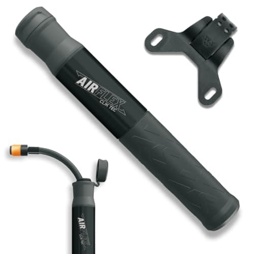 Image of SKS Germany Airflex Explorer CLIK TEC Mini Pump (Bicycle Pump for the CLIK Valve System, Extendable Hose with CLIK TEC Valve Head, Ergonomic Handle with Soft Components), Black