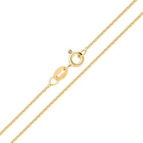 Image of Old English Jewellers 9ct Yellow Gold on Silver Belcher Chain for Men & Women - 22". Silver & Gold Chain Necklace for Women & Men. Available in Sizes 16" - 24".