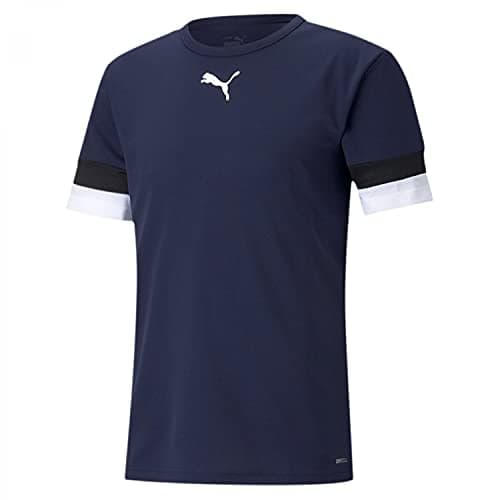 Image of PUMA Unisex Kids teamRISE Jersey Jr Shirt, Peacoat-puma Black-puma White, 152