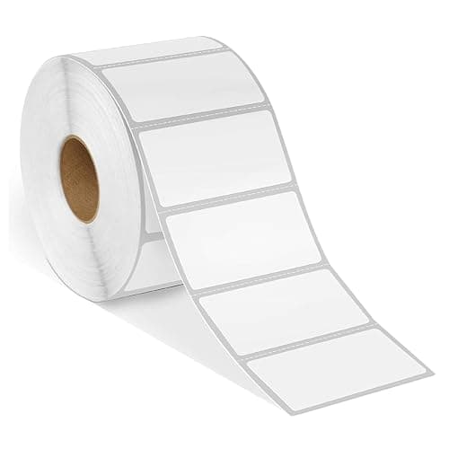 Image of Spartan Industrial - 51 x 25 mm (2 x 1 in) Direct Thermal Labels (10 Rolls, 1300/Roll) Perforated Barcode Labels - Compatible with Rollo and Zebra Desktop Printers