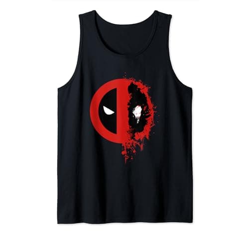 Image of Deadpool Split Splat Logo Tank Top