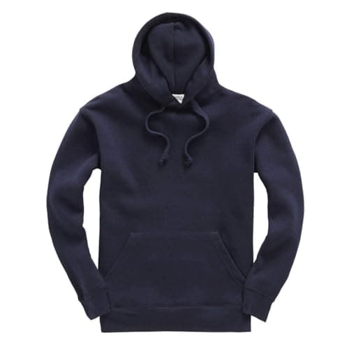 Image of Mellor Design Unisex Pullover Hoodie – Classic Fit Hooded Sweatshirt for Men & Women – Casual Plain Hooded Top, Navy, L