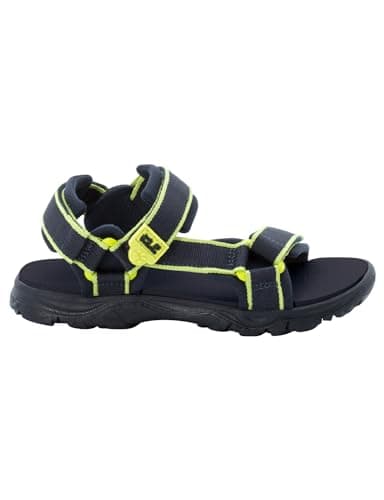 Image of Jack Wolfskin Unisex Kids Seven Seas 3 K Sandal, Blue Lime, 5.5 UK
