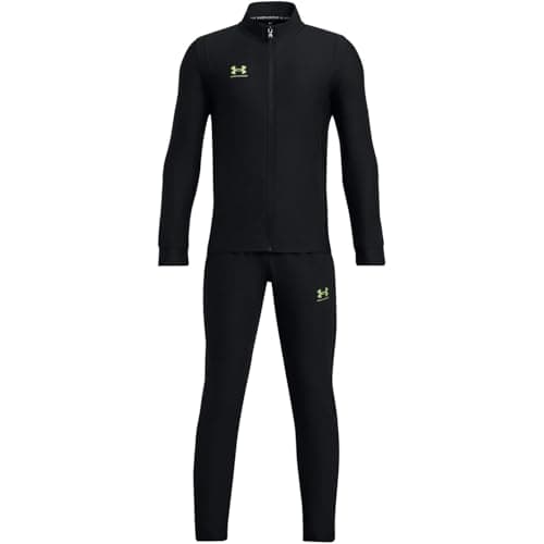 Image of Under Armour Boys Challenger Tracksuit Pants Bottoms Black/High Vision Yellow 9-10 Years