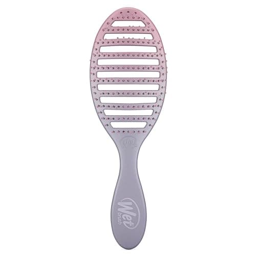 Image of WetBrush Speed Dry Detangler with Heat Resistant Heatflex Bristles and Open Vent Design to Dry Hair Faster, For All Hair Types, Feel Good Ombre Collection, Pink and Purple