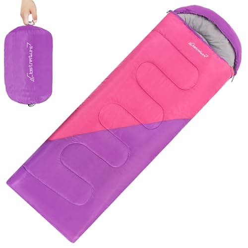Image of Clostnature Sleeping Bag for Adults and Kids - Compact Lightweight Sleeping Bag, 3-4 Season Ultralight for Summer, Winter, Children, Girls, Boys, Camping, Backpacking with Storage Sack(Left Zipper)