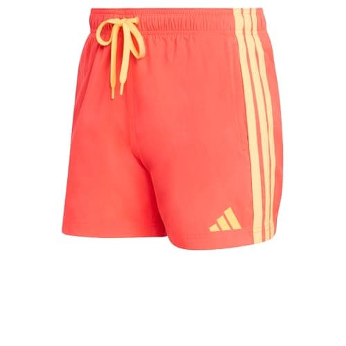 Image of adidas Men's 3 Stripes Swim Shorts 5 INCH, Lucid red, XL