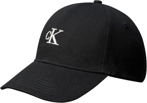 Image of Calvin Klein Jeans Women's Monogram Embroidery Baseball Cap LV04K5024G Cap, Black (Black), One Size