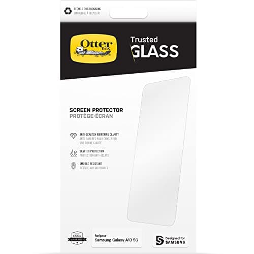 Image of OtterBox Trusted Glass Screen Protector for Samsung Galaxy A13 5G / A04s, Tempered Glass, Scratch Protection, Drop Defense for Shatter Protection