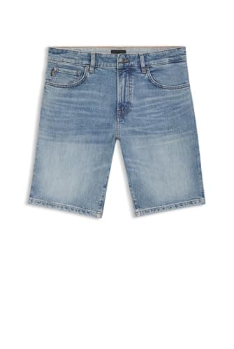 Image of BOSS Men's Denim Shorts, Light/Pastel Blue 456, 40