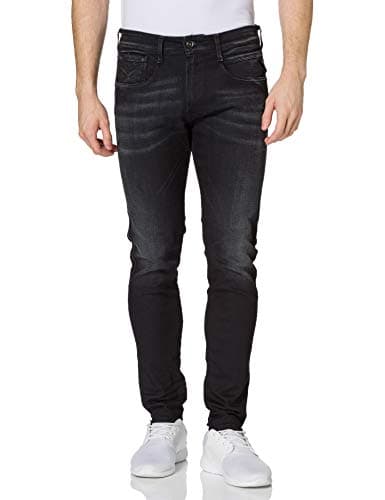 Image of REPLAY Men's Bronny Iceblast Jeans, Grey (097 Dark Grey)., 33 W/32 L