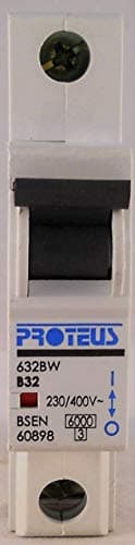 Image of Proteus 32 AMP TYPE B 6 kA MCB CIRCUIT BREAKER 632BW