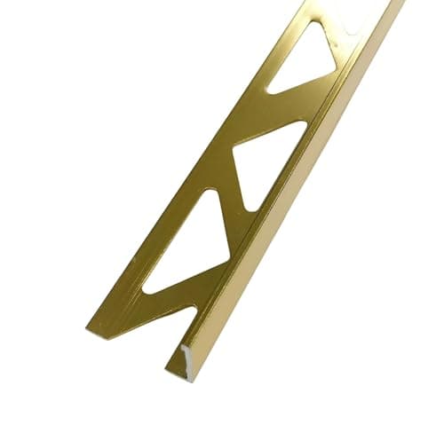 Image of 5 x Brushed Gold Metal 10mm Tile Trim