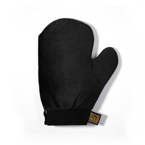 Image of Dripping Gold Luxury Tanning Mitt - Double-Sided Velvet Self Tan Applicator, Waterproof Lining, Streak-Free Finish