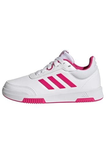 Image of adidas Unisex Kids Tensaur Sport Training Lace Shoes, Cloud White / Real Magenta / Core Black, 5.5 UK