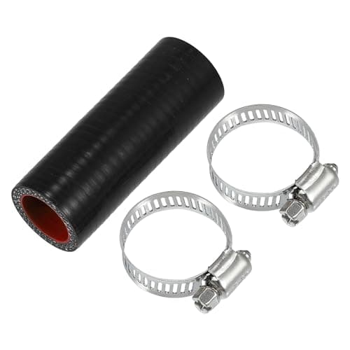 Image of X AUTOHAUX 1 Set 20mm 0.79" ID 76mm 2.99" Length 0 Degree Black Red Car Silicone Hose with Clamps Coolant Hose Universal