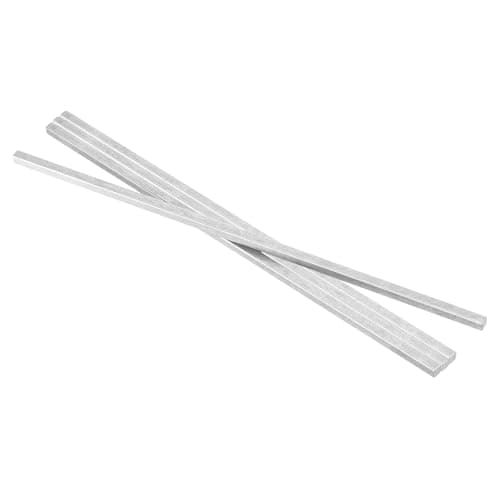 Image of sourcing map 4 Pcs Square Steel Key Stock, 1/4" x 1/4" x 12" Cold-Drawn 45# Steel Bars Precision Key Stock for Gearbox Coupling, Silver Tone