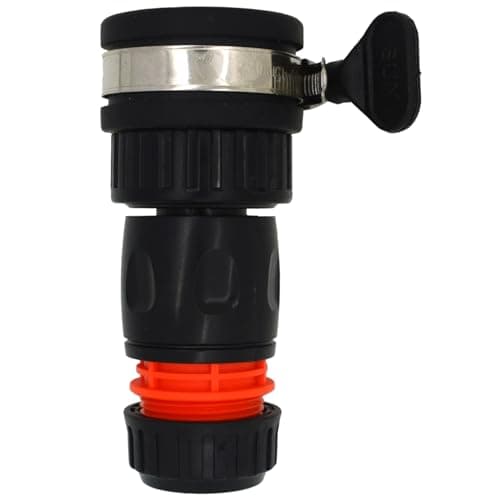 Image of Universal Tap to Hose Connector UK Set with ABS Garden Hose Pipe Connector - Hozelock and Gardena Compatible - Easy to Fit - Fits 1/2" - 5/8" Pipe - Watertight Leak Proof Seal (for 22-24 mm Taps)