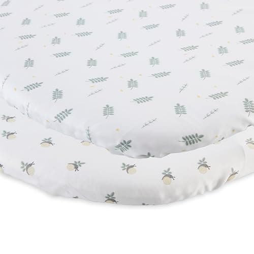 Image of Chicco Baby Hug Crib Bamboo Sheets (2 Pack), Hypoallergenic, Thermoregulating, Eco-Friendly, Suitable for Sensitive Skin, Greenery, 09101124350990