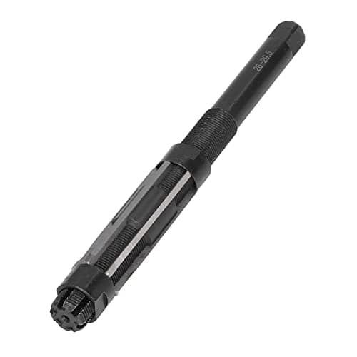 Image of Reamer 26-29.5mm Adjustable Chucking Cutter Machine Hand Reamer 9SiCr Oil Coated Straight Shank Metal Hole 82.5mm Blade Length 6 Flute
