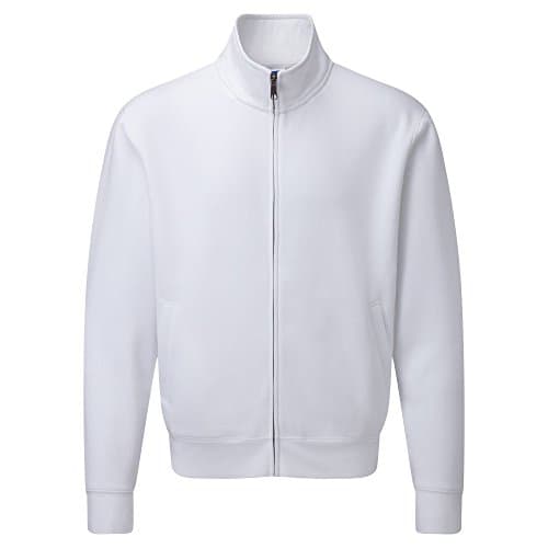 Image of Russell Mens Authentic Full Zip Sweatshirt Jacket (2XL) (White)
