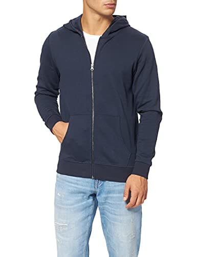 Image of Jack & Jones Junior Men's JJEBASIC SWEAT ZIP HOOD NOOS JR Cardigan sweater, Navy Blazer/, 128/