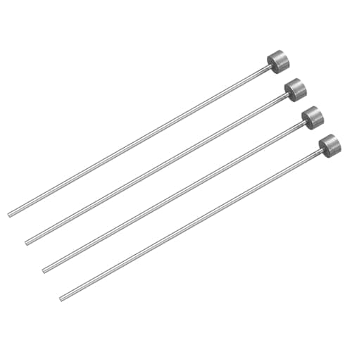 Image of sourcing map Straight Ejector Pins, 2mm(0.08") Dia. 65Mn Steel Round Tip Punch 100mm(3.94") Long for Mechanical Maintenance 4Pcs