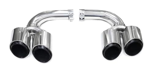 Image of Car Exhaust Pipe For Cayenne Triple Quad Sport 2018-2024 Tailpipe Exhaust Muffler(Gasoline Silver)