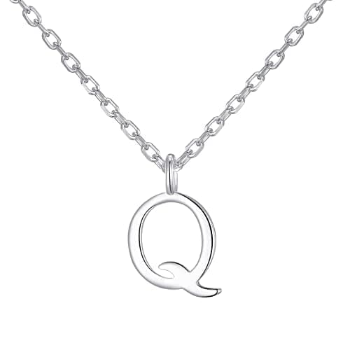 Image of Philip Jones Sterling Silver Initial Q Necklace