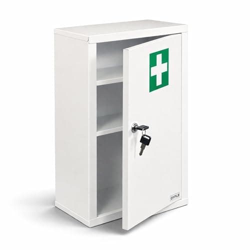 Image of Oypla Wall Mounted Metal First Aid Medicine Medical Cabinet Locker