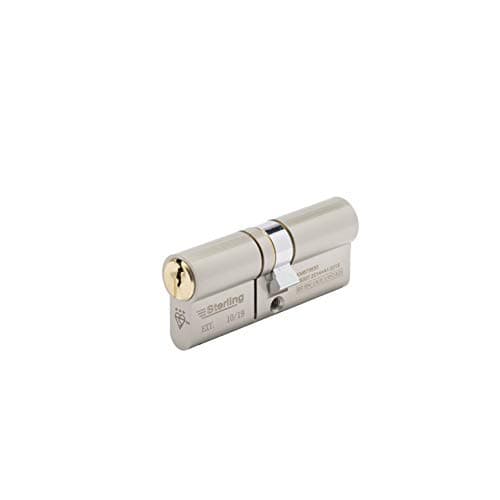 Image of Sterling TS007 BS3 3 Star Police Approved Secured by Design Euro Door Cylinder, Brass, Dual Finish Brass & Satin Nickel, 40mm Internal 60mm External (100mm Total), EPD4060