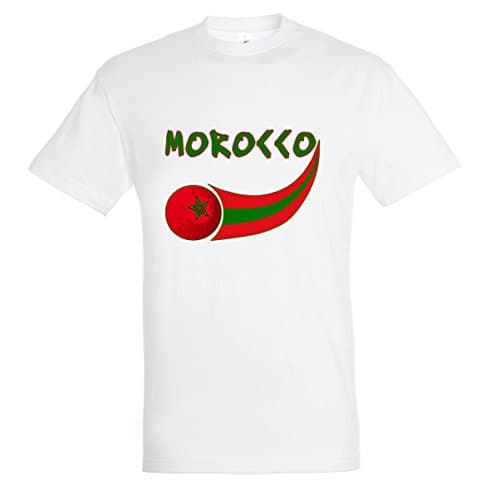 Image of Supportershop Men Morocco T-shirt - white Small