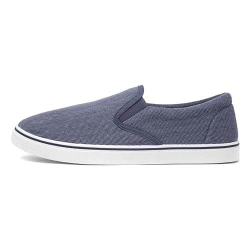 Image of Red Fish Mens Stonewash Blue Slip On Casual Canvas - Size 11 UK - Blue