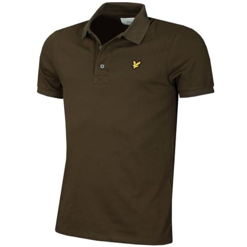 Image of Lyle & Scott Mens Plain Polo Shirt - Olive - M