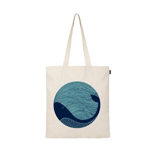 Image of Eco Right Aesthetic Canvas Tote Bag for Women, Cute, Trendy & Reusable Cotton Bags for School, Shopping, Gym, Library and Beach, Perfect for Groceries, Gifts for Teachers
