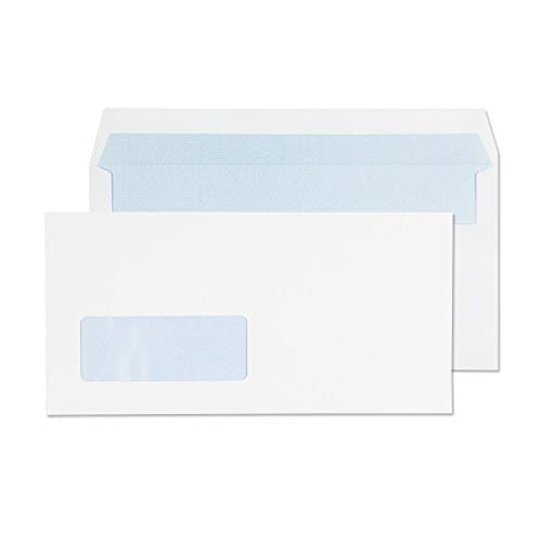 Image of Blake Purely Everyday DL 110 x 220 mm 90 gsm Window Self Seal Wallet Envelopes (13884) White - Pack of 1000