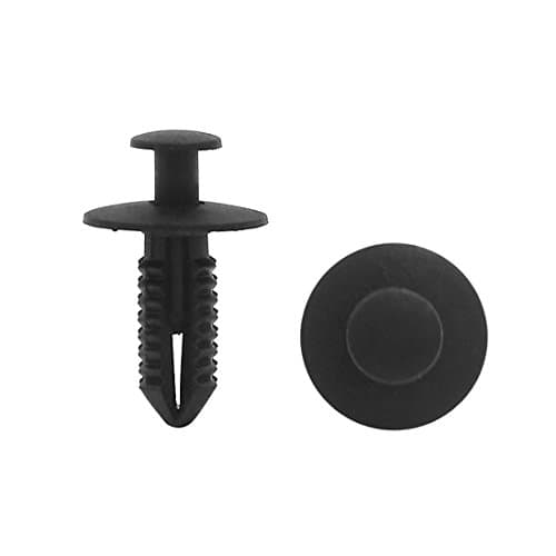 Image of sourcing map 20pcs 7mm x 7mm Hole Plastic Rivets Fastener Door Fender Clips Black