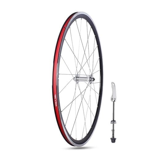 Image of 700C Road Bike Front Wheel Aluminum Alloy Double Wall Rims V Brake Quick Release 100/130mm 24H Rear Hub For 7/8/9/10 Speed Cassette(Silver Front)