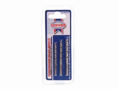 Image of Faithfull SSINKPD Pilot Drill Set for Screwsinks (4 Pieces)