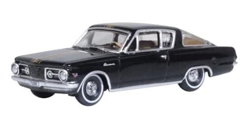 Image of Oxford Diecast 1:87 Plymouth Barracuda 1965 Black/Gold Collectable model 87PB65004